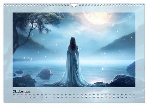 Produktbild: Avalons magische Frauen. Geheimnisvolle und Sagenumwobene Insel (Wandkalender 2026 DIN A3 quer), CALVENDO Monatskalender