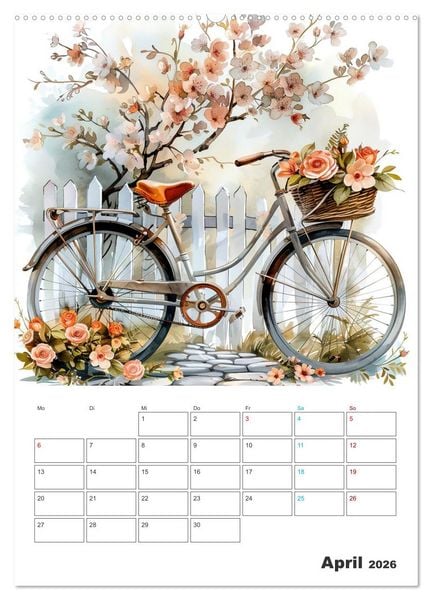 Produktbild: Fahrradpoesie (Wandkalender 2026 DIN A2 hoch), CALVENDO Monatskalender