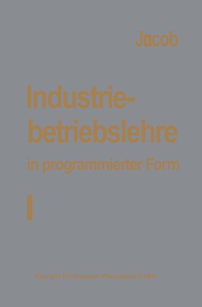 Produktbild: Industriebetriebslehre in programmierter Form