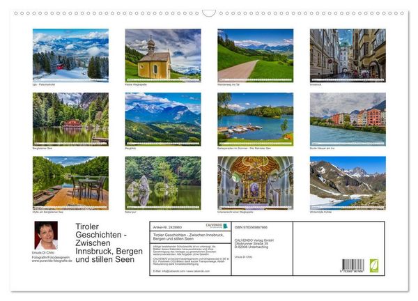 Produktbild: Tiroler Geschichten - Zwischen Innsbruck, Bergen und stillen Seen (Wandkalender 2027 DIN A2 quer), CALVENDO Monatskalender