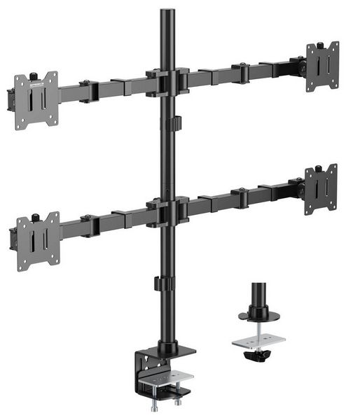 Produktbild: SpeaKa Professional SP-MM-541 Monitor-Tischhalterung 4 Display(s) 43,2cm (17\") - 88,9cm (35\") Schwarz Drehbar, H&ouml;henverstellbar