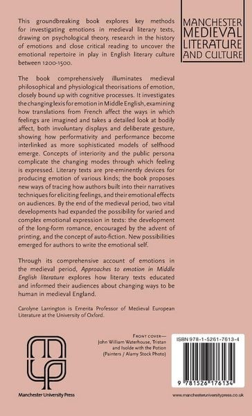 Produktbild: Approaches to emotion in Middle English literature