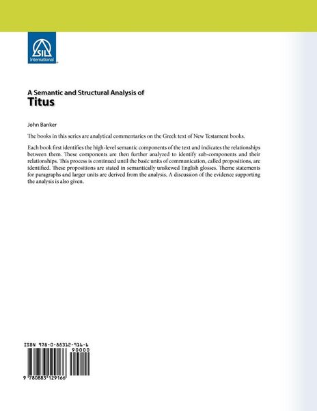 Produktbild: A Semantic and Structural Analysis of Titus