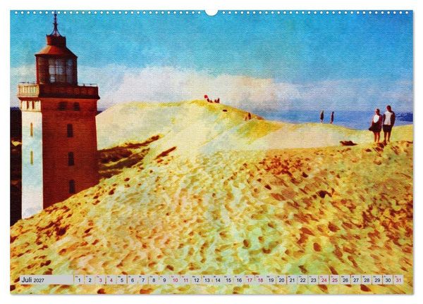 Produktbild: D&auml;nemark - Sch&ouml;nheiten J&uuml;tlands in feinen Aquarellfarben (hochwertiger Premium Wandkalender 2027 DIN A2 quer), Kunstdruck in Hochglanz