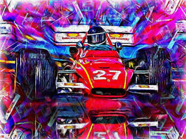 Produktbild: CALVENDO Puzzle Formel 1 aus den 1970er Jahren - der Ferrari 312B. | 1000 Teile Lege-Gr&ouml;&szlig;e 64 &times; 48 cm Foto-Puzzle f&uuml;r gl&uuml;ckliche Stunden