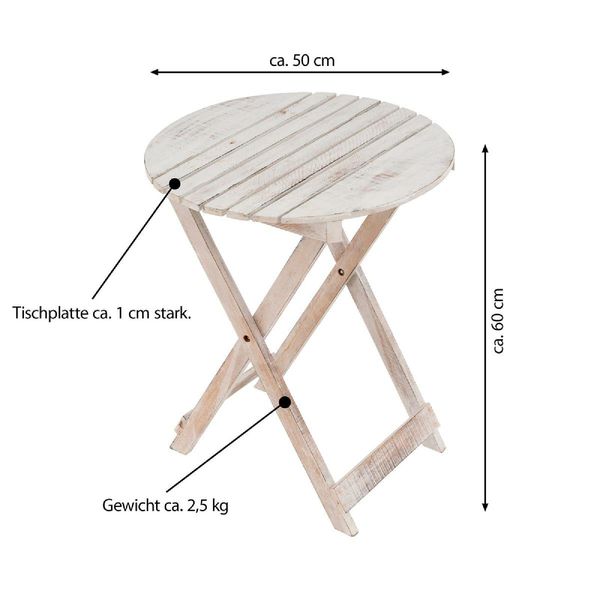 Produktbild: Klapptisch Gartentisch Beistelltisch klappbar Holz