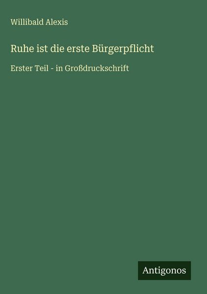 Produktbild: Ruhe ist die erste B&uuml;rgerpflicht