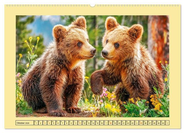 Produktbild: Im Herz der Wildnis. Die beeindruckende St&auml;rke und Stille der B&auml;ren (hochwertiger Premium Wandkalender 2026 DIN A2 quer), Kunstdruck in Hochglanz