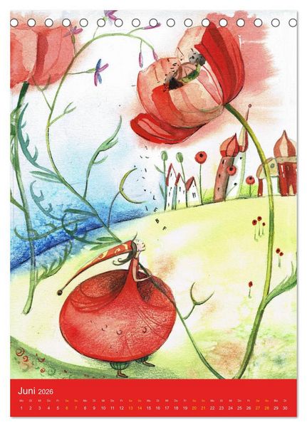 Produktbild: Im Elfenreich- Zauber und Magie der Elfen in sch&ouml;nen Aquarellen (Tischkalender 2026 DIN A5 hoch), CALVENDO Monatskalender