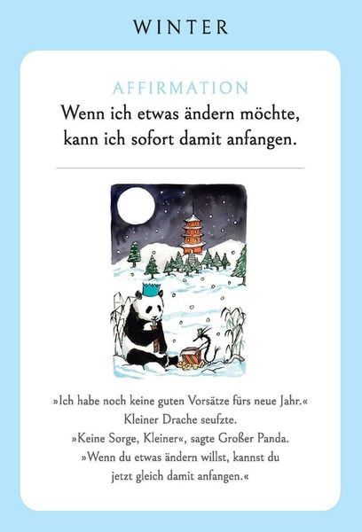 Produktbild: Gro&szlig;er Panda und Kleiner Drache Affirmationskarten