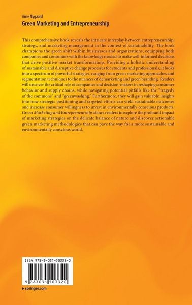 Produktbild: Green Marketing and Entrepreneurship