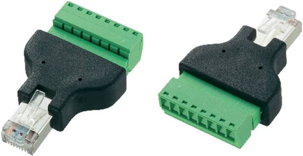 Produktbild: TRU COMPONENTS LT-RJ45 RJ45-Stecker mit Schraubanschluss 569296 Stecker, gerade Polzahl Sensoren 8 1 St.