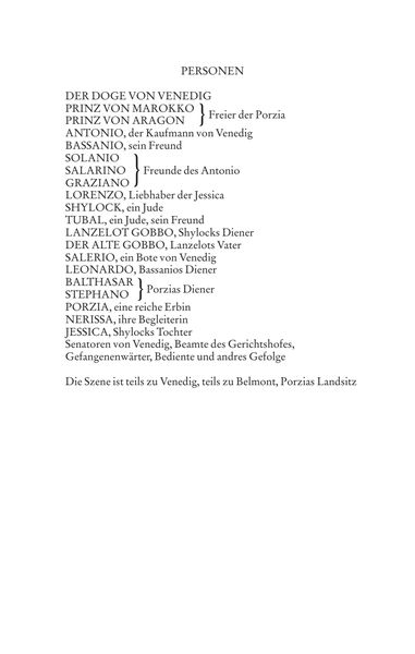 Shakespeare: Kaufmann von Venedig