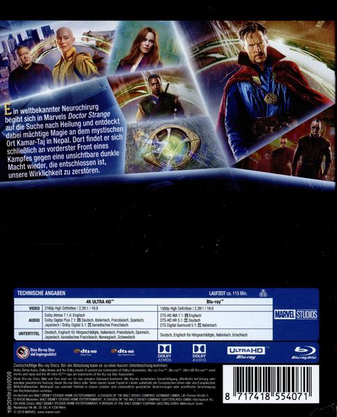 Produktbild: Doctor Strange (4K Ultra HD) (+ Blu-ray 2D)
