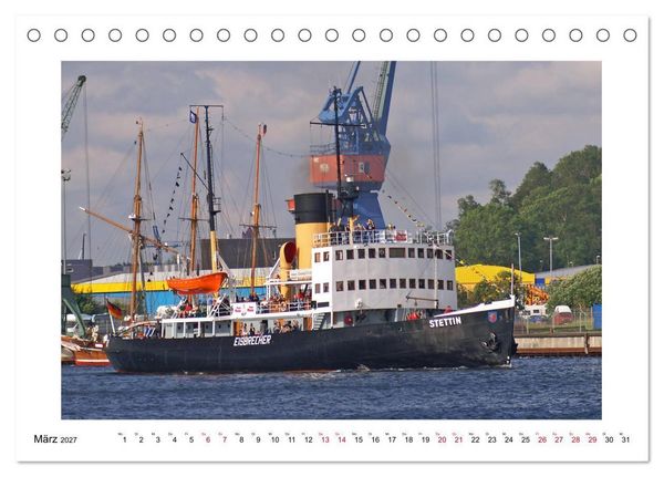 Produktbild: Rauchfahnen &uuml;ber der Ostsee - Schiffe unter Dampf (Tischkalender 2027 DIN A5 quer), CALVENDO Monatskalender