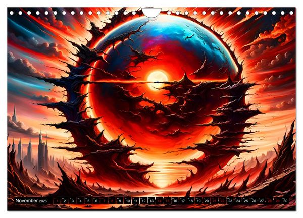 Produktbild: Zukunftsvisionen Wenn die Sonne zum Feind wird (Wandkalender 2026 DIN A4 quer), CALVENDO Monatskalender