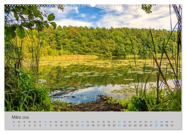 Produktbild: See- und Flu&szlig;landschaften in Brandenburg (hochwertiger Premium Wandkalender 2026 DIN A2 quer), Kunstdruck in Hochglanz