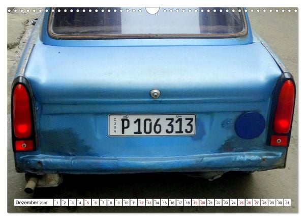 Produktbild: Ostalgie pur - DDR-Fahrzeuge auf Kuba (Wandkalender 2026 DIN A3 quer), CALVENDO Monatskalender