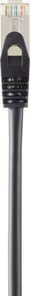 Produktbild: Renkforce RF-4394124 RJ45 Patchkabel CAT 5e F/UTP 0.50 m Schwarz Verl&auml;ngerungskabel mit Rastnasenschutz, vergoldete Steckkontakte 1 St.