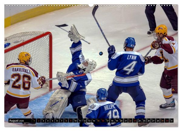 Produktbild: Mit vollem Einsatz - Eishockey (Wandkalender 2026 DIN A2 quer), CALVENDO Monatskalender
