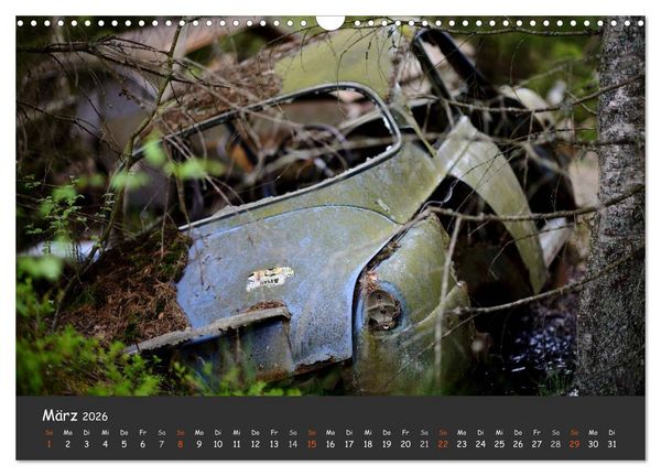 Produktbild: BILKYRKOG&Aring;RDEN Der Autofriedhof im Kyrk&ouml; Mosse (Wandkalender 2026 DIN A3 quer), CALVENDO Monatskalender