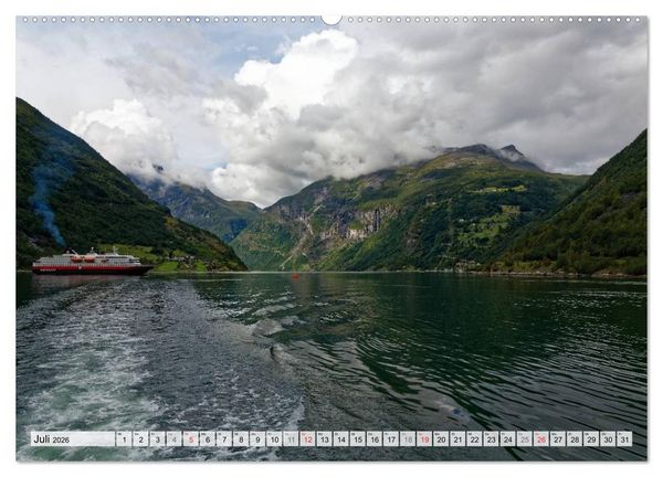 Produktbild: Hurtigruten - Faszination Natur (hochwertiger Premium Wandkalender 2026 DIN A2 quer), Kunstdruck in Hochglanz