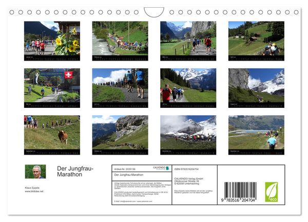 Produktbild: Der Jungfrau-Marathon (Wandkalender 2026 DIN A4 quer), CALVENDO Monatskalender