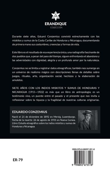 Produktbild: Siete a&ntilde;os con los indios miskitos y sumus de Honduras y Nicaragua (1915-1922)