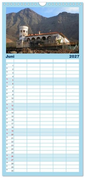 Produktbild: Familienplaner 2027 - Fuerteventura mit 5 Spalten (Wandkalender, 21 x 45 cm) CALVENDO