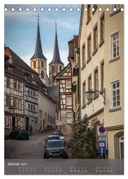 Produktbild: Deutschlands sch&ouml;nste Altstadt - Bad Wimpfen (Tischkalender 2027 DIN A5 hoch), CALVENDO Monatskalender