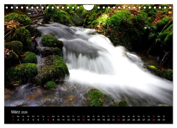 Produktbild: Geheimnisvolle B&auml;che und Fl&uuml;sse (Wandkalender 2026 DIN A4 quer), CALVENDO Monatskalender