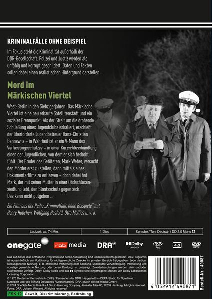 Produktbild: Mord im m&auml;rkischen Viertel (Kriminalf&auml;lle ohne Beispiel) (DDR TV-Archiv)
