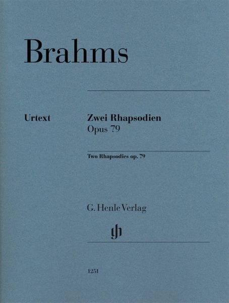 Produktbild: Johannes Brahms - Zwei Rhapsodien op. 79