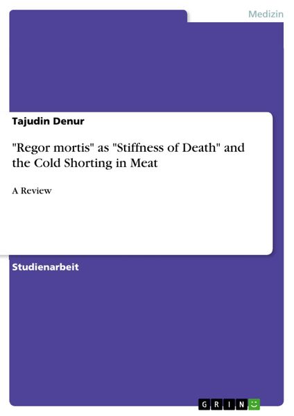 Produktbild: 'Regor mortis' as 'Stiffness of Death' and the Cold Shorting in Meat