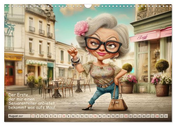 Produktbild: OmaPower (Wandkalender 2027 DIN A3 quer), CALVENDO Monatskalender