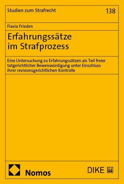 Produktbild: Erfahrungss&auml;tze im Strafprozess
