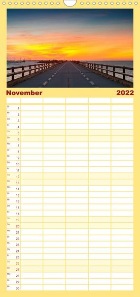 Produktbild: Familienplaner Florida - Sonne, Str&auml;nde und Naturparks (Wandkalender 2022 , 21 cm x 45 cm, hoch)