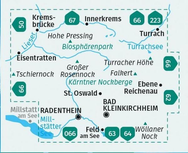 Produktbild: KOMPASS Wanderkarte 063 Bad Kleinkirchheim, Biosph&auml;renpark K&auml;rntner Nockberge 1:25.000