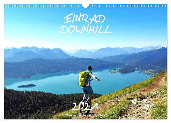 Einrad Downhill (Wandkalender 2026 DIN A3 quer), CALVENDO Monatskalender