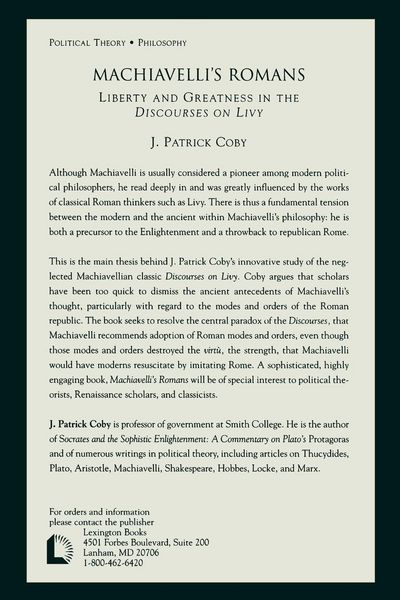 Produktbild: Machiavelli's Romans