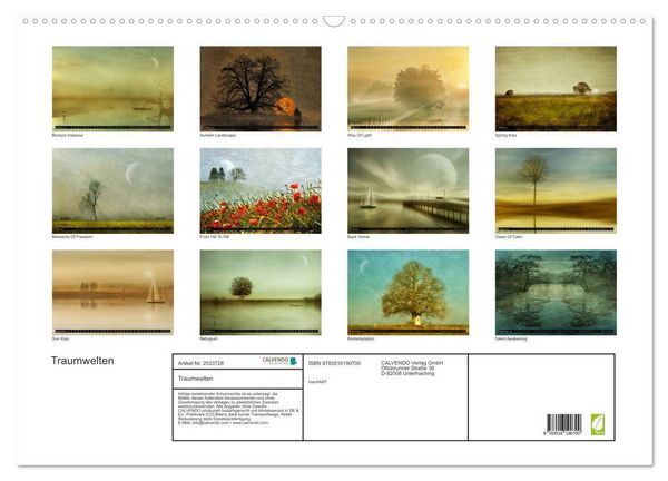 Produktbild: Traumwelten (Wandkalender 2026 DIN A2 quer), CALVENDO Monatskalender