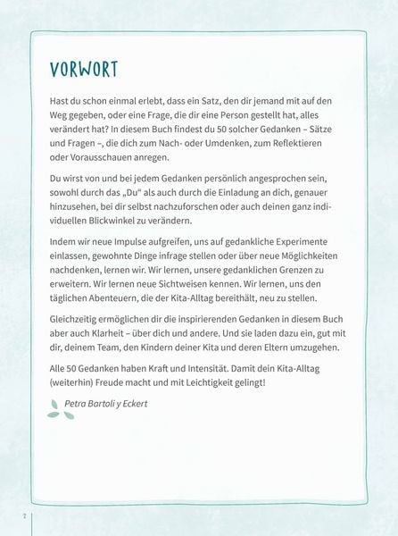 Produktbild: 50 Gedanken f&uuml;r mehr Leichtigkeit im Kita-Alltag