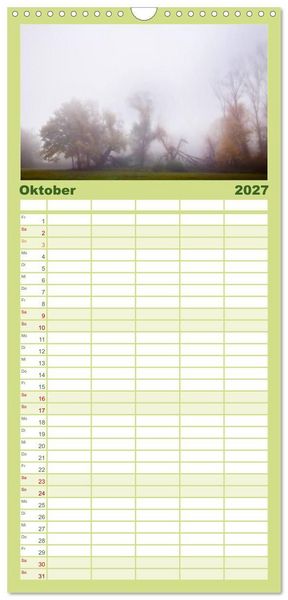 Produktbild: Familienplaner 2027 - Dreieich Natur Pur mit 5 Spalten (Wandkalender, 21 x 45 cm) CALVENDO
