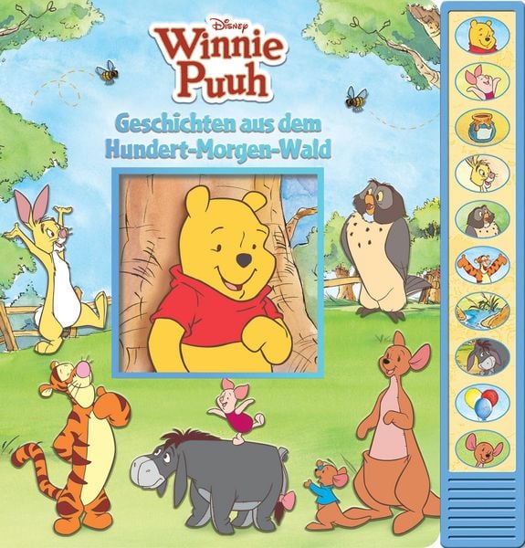 Produktbild: Disney Winnie Puuh - Geschichten aus dem Hundert-Morgen-Wald - Pappbilderbuch zum Vorlesen - Soundbuch mit 10 Ger&auml;uschen