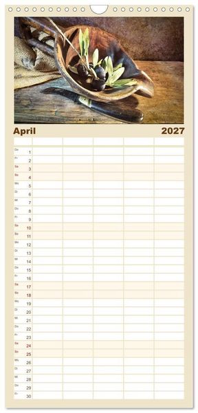 Produktbild: Familienplaner 2027 - Wabi Sabi: All die sch&ouml;nen alten Dinge mit 5 Spalten (Wandkalender, 21 x 45 cm) CALVENDO