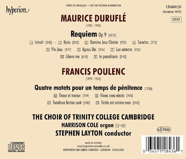 Produktbild: Requiem Op. 9/Lenten Motets