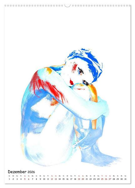 Produktbild: MEL Bodypainting von fru.ch (Wandkalender 2026 DIN A2 hoch), CALVENDO Monatskalender