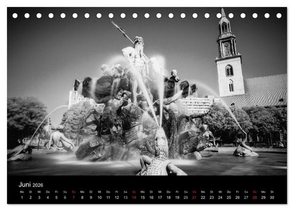 Produktbild: Berlin Monochrome (Tischkalender 2026 DIN A5 quer), CALVENDO Monatskalender