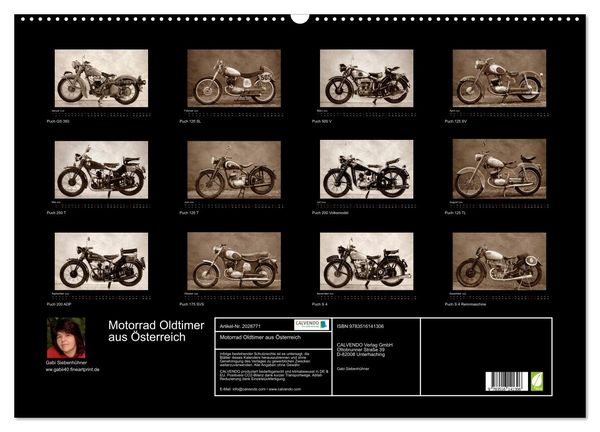 Produktbild: Motorrad Oldtimer aus &Ouml;sterreich (Wandkalender 2026 DIN A2 quer), CALVENDO Monatskalender