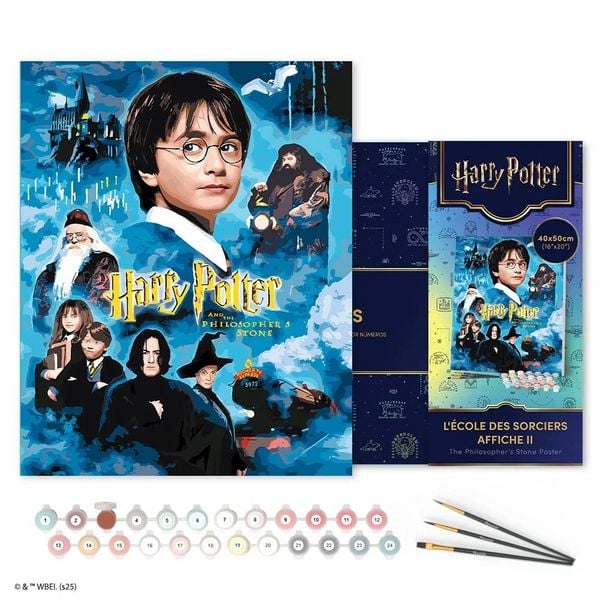 Malen nach Zahlen Harry Potter und der Stein der Weisen - Plakat II Auf Keilrahmen gespannt